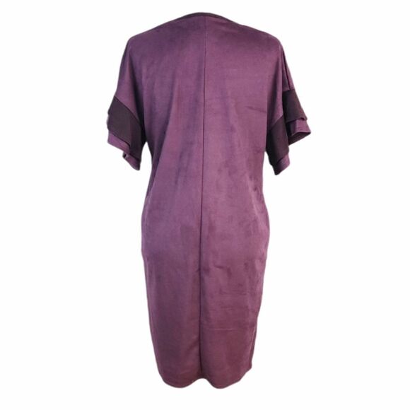 Bluheaven Boho Purple Matted Velvet Tunic Dress S - Picture 10 of 15